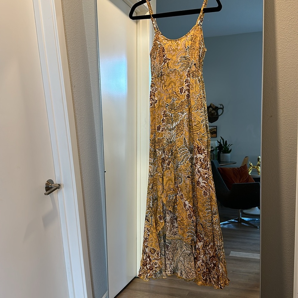Free People Smocked Slip Dress Bohemian Maxi - Picture 3 of 7